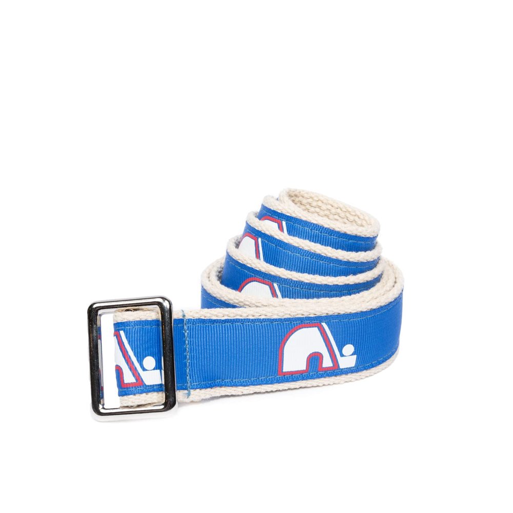 GELLS Quebec Nordiques NHL Hockey Belt Officially Licensed With Nickel Finished Brass Buckle And Logo Tin Youth Size Medium