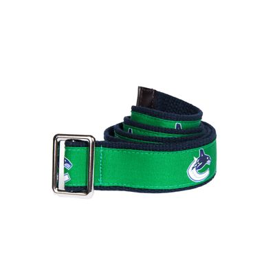 GELLS Vancouver Canucks NHL Hockey Belt Officially Licensed With Nickel Finished Brass Buckle And Logo Tin Adult Size Large