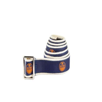 GELLS Edmonton Oilers NHL Hockey Belt Officially Licensed With Nickel Finished Brass Buckle And Logo Tin Adult Size Medium