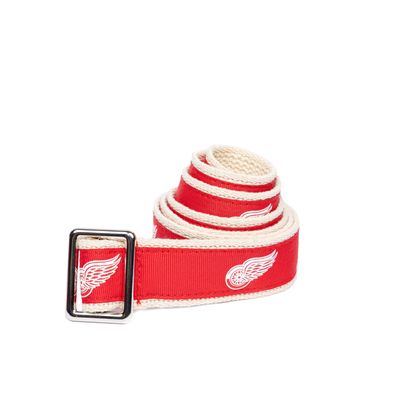 GELLS Detroit Red Wings NHL Hockey Belt Officially Licensed With Nickel Finished Brass Buckle And Logo Tin Adult Size Large