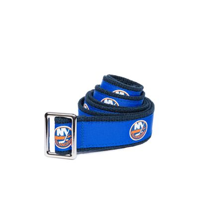 GELLS New York Islanders NHL Hockey Belt Officially Licensed With Nickel Finished Brass Buckle And Logo Tin Youth Size Large