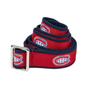 GELLS Montreal Canadiens NHL Hockey Belt Officially Licensed With Nickel Finished Brass Buckle And Logo Tin Youth Size Large