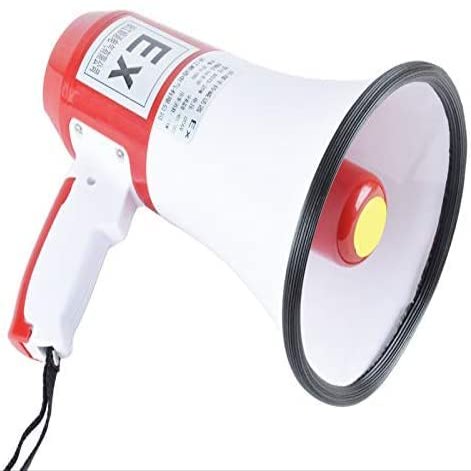 GYLLS Megaphone, Portable Megaphone Bullhorn, Rechargeable Explosion-Proof 20W Handheld Megaphone with Built-in Playback / MP3 Player/Music/Alarm, for Cheerleading and Kids