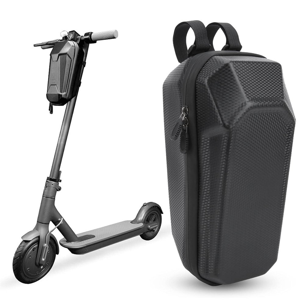 01 02 015 Electric Scooter Bag, Universal Hard Shell Waterproof Storage for Electric Scooter Accessories