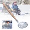 Ice Fishing Scoop, Ice Skimmer, Winter Fishing Skimmer Scoop, 34 x 8cm Iron+wood 130g Ice Picks for Ice Fishing for Ice Fishing Fishing Lover Lake Winter Fishing view 3
