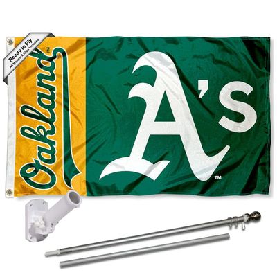 Oakland Athletics Flag Pole and Bracket Set