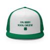 0% Irish 100% Drunk Embroidered Trucker Hat - Funny St. Patrick's Day Hat - Irish Shamrock Hat view 1