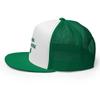 0% Irish 100% Drunk Embroidered Trucker Hat - Funny St. Patrick's Day Hat - Irish Shamrock Hat view 3