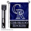 Colorado Rockies Garden Flag with Stand Holder view 2