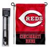 Cincinnati Reds Garden Flag with Stand Holder view 1