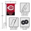 Cincinnati Reds Garden Flag with Stand Holder view 3