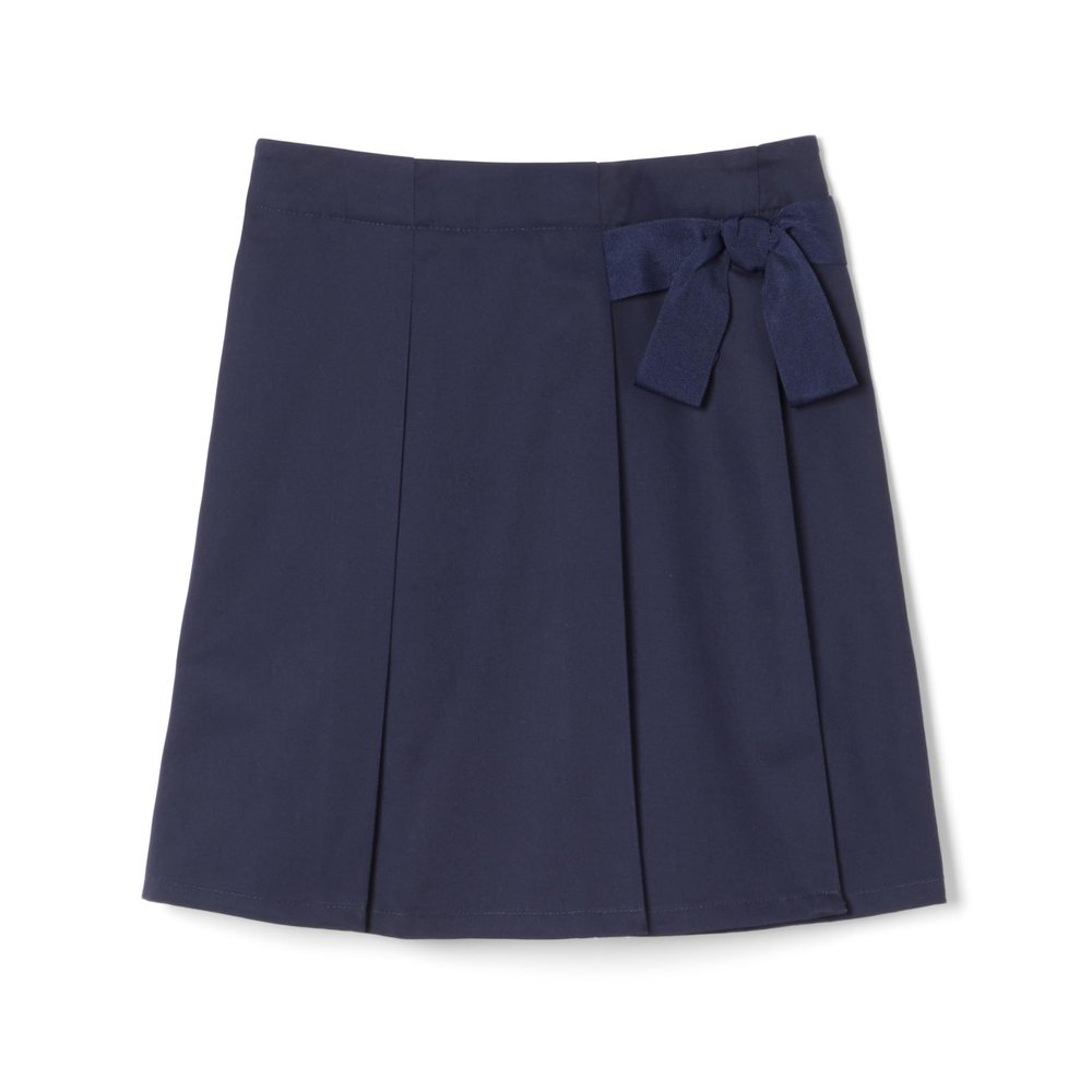 French Toast Girls Uniform Skirts, Pleated Knot Scooter, Navy, 12