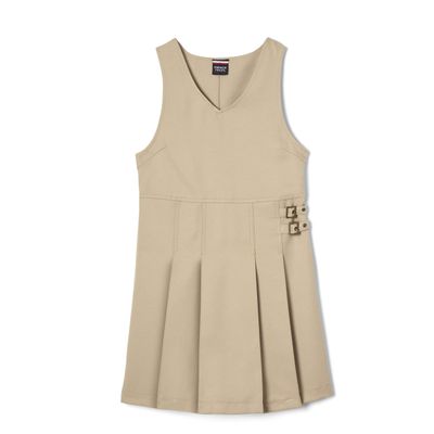 French Toast Girls Double Buckle Jumper, Khaki, 18