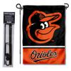 Baltimore Orioles Garden Flag with Stand Holder view 1