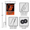Baltimore Orioles Garden Flag with Stand Holder view 3