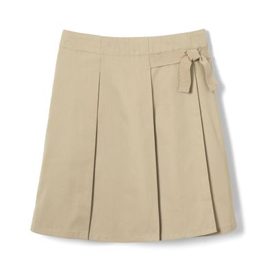 French Toast Girls Uniform Skirts, Pleated Knot Scooter, Khaki, 14