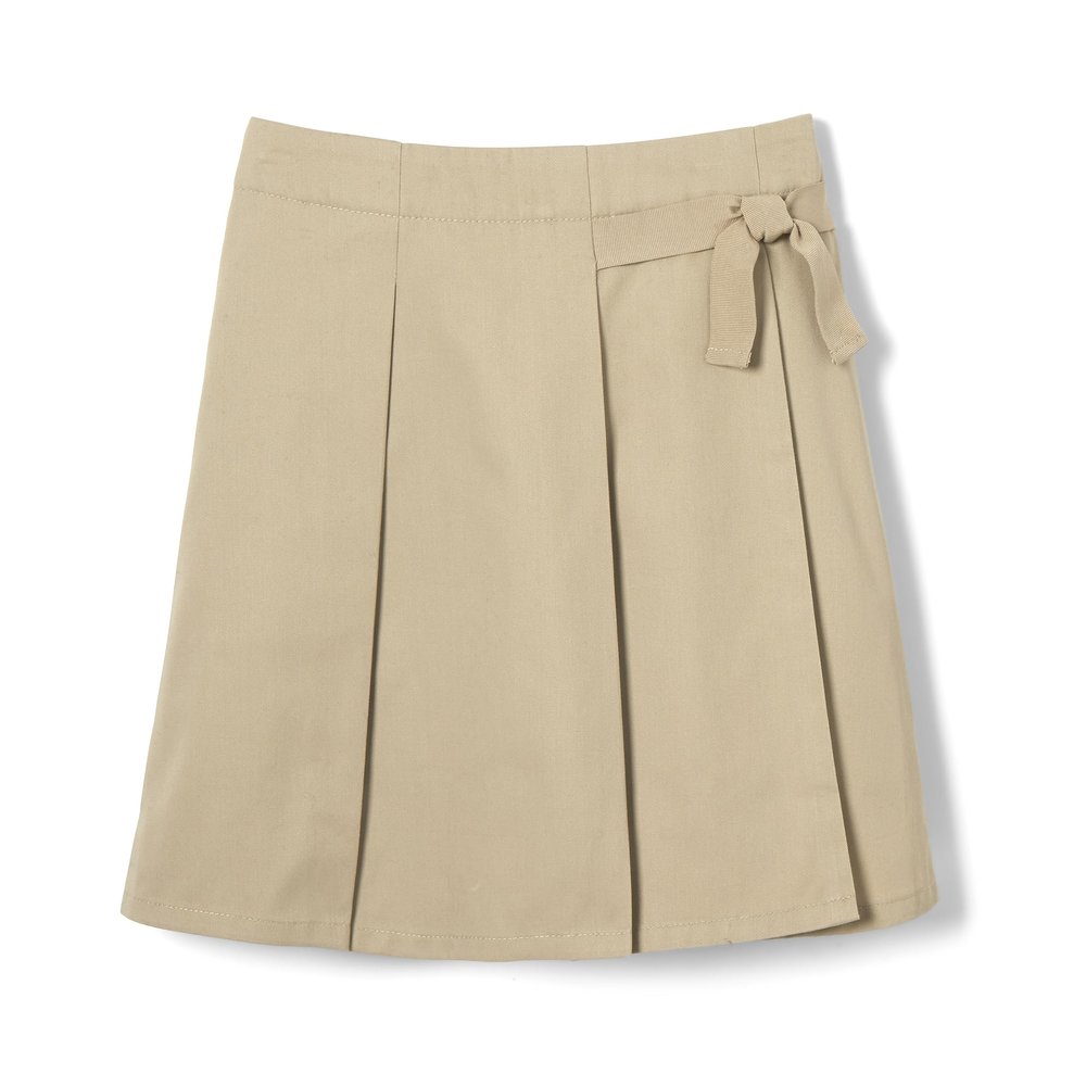 French Toast Girls Uniform Skirts, Pleated Knot Scooter, Khaki, 14