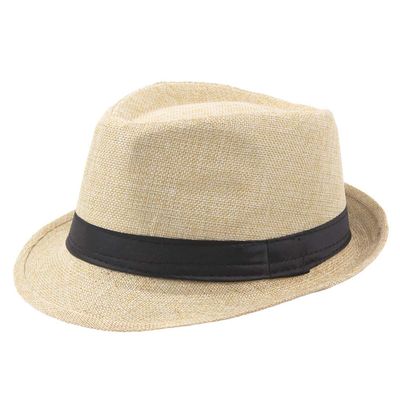 Classic Fedora Hat Wide Brim Panama Hat Fedora Hat Perfect for Wedding Party Talent Show Best Xmas Gift for Women Men (Beige, Free Size)