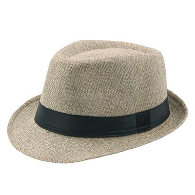 Classic Fedora Hat Wide Brim Panama Hat Fedora Hat Perfect for Wedding Party Talent Show Best Xmas Gift for Women Men (Khaki, Free Size)