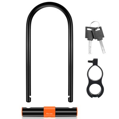 LuTuo Bike U Lock with 2 Keys Heavy Duty Anti Theft Bike Locks, 13.7mm Carbon Steel High Security U Lock for Bicycle with Mount Bracket, Extra Long Bicycle Lock for Scooter Mountain Road Bike