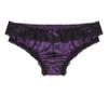 ACSUSS Men Shiny Satin Bulge Pouch Sissy Panties Lingerie Ruffle Crossdress Underwear Purple Large view 3