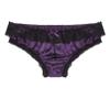 FEESHOW Men's Shiny Satin Lace Ruffle Underwear Bikini Briefs Sissy Crossdress Panties Purple Medium view 3