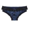 FEESHOW Men's Shiny Satin Lace Ruffle Underwear Bikini Briefs Sissy Crossdress Panties Dark_Blue XX-Large view 4