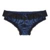 ACSUSS Men Shiny Satin Bulge Pouch Sissy Panties Lingerie Ruffle Crossdress Underwear Dark_Blue X-Large view 3