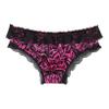 ACSUSS Men's Silky Satin Sissy Bowknot Lace Knickers Feminine Briefs Underwear 2# Hot_Pink Large view 2