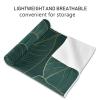 susiyo Natural Green Leaves Yoga Towel with Storage Mesh Bag Soft Sweat Absorbent Non Slip Hot Yoga Towels Ideal for Women & Men Travel 73" x 27" view 2