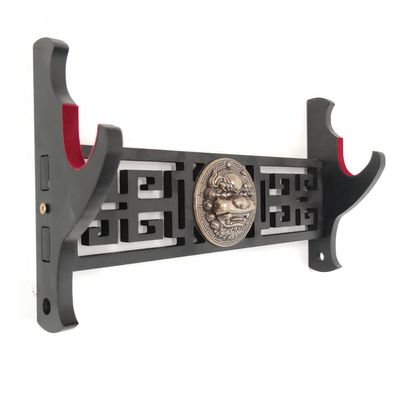 BDOUyi Sword Holder Katana Stand Wall Mount Samurai Sword Rack Stand Red Velvet Style for Katana Wakizashi-Red Velvet-1Tier
