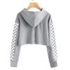 easyforever Kids Girls 2 Piece Outfits Sweatsuit Crop Tops Hoodies Sweatshirts Active Sweatpants Jogger Set Tracksuit Grey 11-12 Years view 4