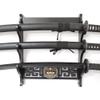 BDOUyi Sword Holder Katana Stand Wall Mount Samurai Sword Rack Stand Red Velvet Style for Katana Wakizashi-Red Velvet-3Tier view 3