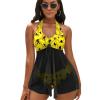 BAIKUTOUAN Softball Sasquatch Bigfoot Women Two Piece Bikini Sets with Cover Up Skirt Swimsuit view 1
