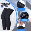 Charniol 4 Pairs Kids Arm Sleeves for Basketball Kids Long Compression Leg Sleeves and Arm Sleeves Youth Basketball Leg Sleeves(Black and White,Large) view 3