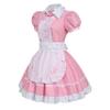 Colorful House Women's Cosplay French Apron Maid Fancy Dress Costume (3X-Large, Pink-6Pcs) view 2