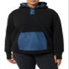 Amazon Essentials Women's Teddy Fleece Quarter Button Hooded Jacket - Discontinued Colors, Black, 1X view 4
