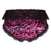 Alvivi Men's Low Waist Ruffled Lace Satin Bikini Briefs Underwear Sissy Crossdressing Pajamas Hot_Pink Medium view 2