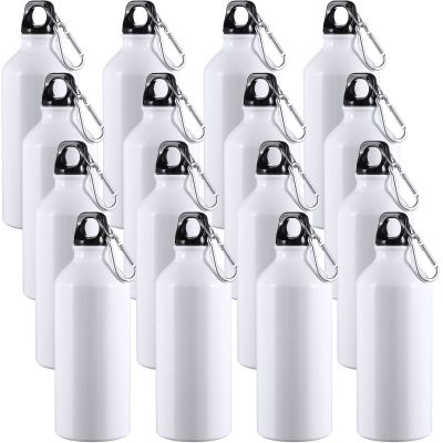 CHENGU 16 Pack Aluminum Water Bottles 20 Oz Blank Reusable Water Bottles Lightweight Aluminum Gym Travel Bottle Leak Proof Team Customized Bottles for Bike Bicycle Camping