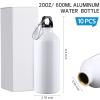 CHENGU 16 Pack Aluminum Water Bottles 20 Oz Blank Reusable Water Bottles Lightweight Aluminum Gym Travel Bottle Leak Proof Team Customized Bottles for Bike Bicycle Camping view 3