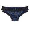 Alvivi Men's Low Waist Ruffled Lace Satin Bikini Briefs Underwear Sissy Crossdressing Pajamas Dark_Blue Medium view 3