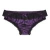 Moily Men's Satin Shiny Lace Trim Bowknot Bikini Briefs Panties Sissy Crossdressing Underwear Purple Large view 3