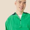 Amazon Essentials Men's Athletic Lightweight Stretch Woven Colorblock Anorak Hiking Running Jacket, Green, Medium view 4