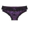 Alvivi Men's Low Waist Ruffled Lace Satin Bikini Briefs Underwear Sissy Crossdressing Pajamas Purple Medium view 3