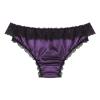 Alvivi Men's Low Waist Ruffled Lace Satin Bikini Briefs Underwear Sissy Crossdressing Pajamas Purple Medium view 4