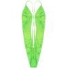 Sywiyi Women's One Piece Bathing Suit Bikini Deep V Neck Thong Bodysuit Sling Shot Monokini Swimsuits Green C One Size view 1