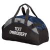 Custom Sport Duffel Bag Add Your Embroidered Text Medium Contrast Sport Gym Travel Water Resistant Duffel Bag Navy