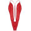 Sywiyi Women's One Piece Bathing Suit Bikini Deep V Neck Thong Bodysuit Sling Shot Monokini Swimsuits Red C One Size view 3