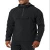 Amazon Essentials Men's Athletic Lightweight Stretch Woven Colorblock Anorak Hiking Running Jacket, Black  Original, X-Large view 1