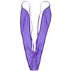 Sywiyi Women's One Piece Bathing Suit Bikini Deep V Neck Thong Bodysuit Sling Shot Monokini Swimsuits Purple C One Size view 2